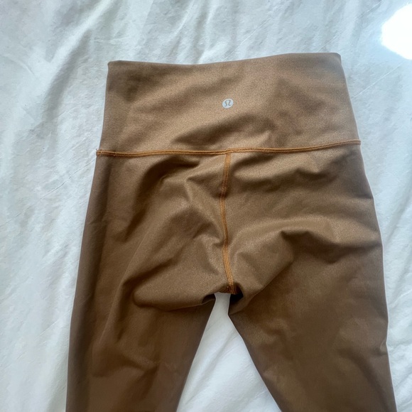 Lululemon wunder under smooth high rise copper matte metallic leggings 4 - Picture 15 of 16